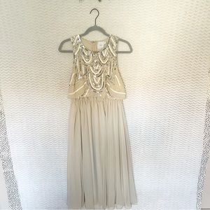 ASOS Maternity Cream Sequin Formal Dress